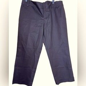 Banana Republic Womens 12 Pants Stretch Ryan Fit Capri Crop Brown NWT